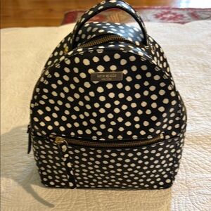 Kate Spade Black and White Polka Dot mini Backpack